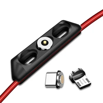 1/3/5 ks Magnetické Kábel Zapojte Box Prenosný Úložný Prípade Typu C konektor Micro USB C Telefónny Kábel Elipsy Magnet 3 Typ Zástrčky 3 V 1