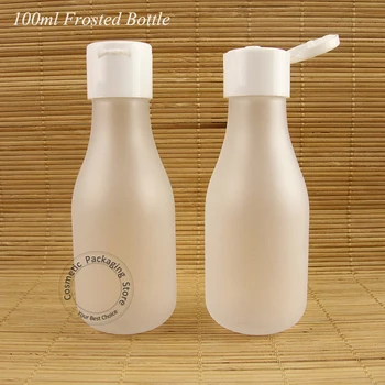 30pcs/Veľa Propagáciu 100 ml Plastová Fľaša na Mlieko Prázdne Ženy Kozmetické Kontajner Biela Veko Matné Naplniteľné 100g Balenie