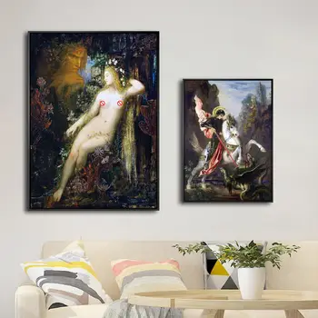 Domáce Dekorácie Vytlačiť Plátno Umeleckých obrazov na Stenu pre Obývacia Izba Plagát francúzsky Plátno Potlače olejomalieb Gustave Moreau