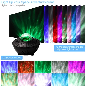 Diaľkové Bluetooth, Hlasové Ovládanie Farebné Hviezdne Nebo Projektor USB Prehrávač Hudby Laser Nočné Svetlo Romantický Projekčnej Lampy Prítomný