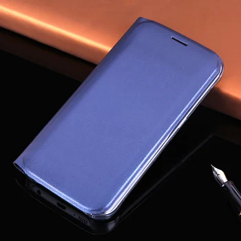 Luxusné puzdro pre Samsung Galaxy A7 A8 2018 S7 Okraji S8 9 10 E Plus Prípade Peňaženky Flip Book Štýl Taška Prípadoch Vintage Kožené puzdro