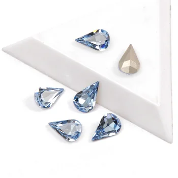 YANRUO 4300 Hruškovitého Tvaru Fantázie Drahokamu Pplk. Sapphire Crystal Diamond Najlepšiu Kvalitu Kryštály Kamienkami Pre 3D Nail Art Drahokamy