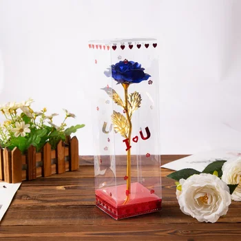 24K Fólie Á Umelé Ruže Kvet Gold Rose Svadobné Dekorácie Kvet Pre Deň matiek Darček Milovníka Rose