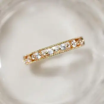 Móda Roztomilý Crystal Snubný Prsteň Populárne Jednoduché Dámske Šperky Poslať Priateľka Vynikajúci Darček K Narodeninám Factory Veľkoobchod