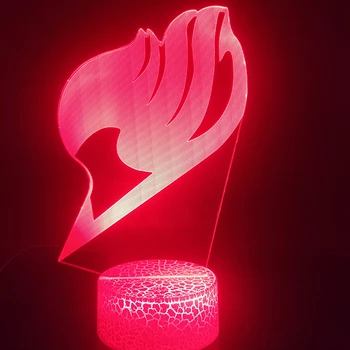 Víla Chvost 3D Lampa v Pohode Festival Darček pre Teenager, Svetlé Base Nočného Visual Svetelný Efekt Dropship Led Nočné Svetlo Lampy