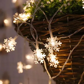 Vianočné Dekorácie pre Domov Vonkajšie Svetlá 10 LED Reťazec Svetla Teplá Biela Adornos Navidad Natal Decoracion Vianočné Čítanie