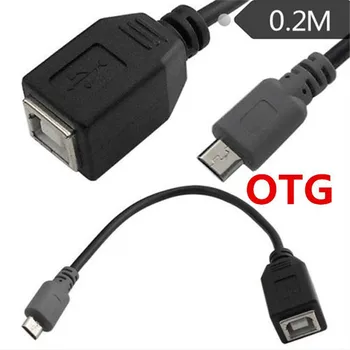 20 cm OTG Údaje Konektor Nabíjania Kábel Kábel USB2.0 BFemale Micro 5pin B Samec 0,2 m