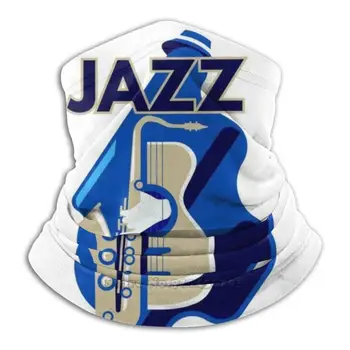 Jazz Art Deco Ilustrácia Mikrovlákna Krku Teplejšie Bandana Šatka Masku Na Tvár Trúby Dj Dj Jazz Pop, Blues Zber Pásma A