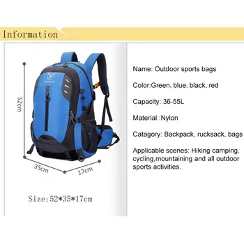 Vonkajšie Turistika Tašky Športové Batoh Nepremokavé Mountaining Camping Tašky Batohy Ultralight Priedušná Bag Back Pack 8803