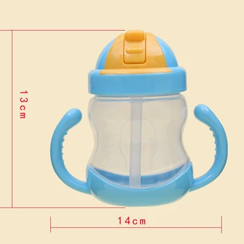 280ml Prenosné Novorodenca Fľaša Dieťa Dieťa Pitnej Vody do Fliaš Slamy Pohár s Double Double Dodávky Mlieka Kŕmenie Nástroje