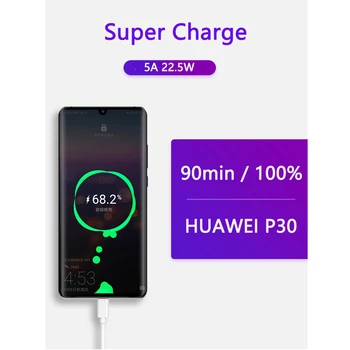 22.5 W 5A USB Super nabíjačka pre Huawei Tešiť Z Vychutnajte si 20 Pro MatePad 5G Česť 10X Lite Play4 20 USB typ C-c kábel Super charge