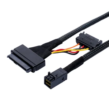 1M HD Mini-SAS (SFF-8643) na U. 2 (SFF-8639) Kábel pre 2.5
