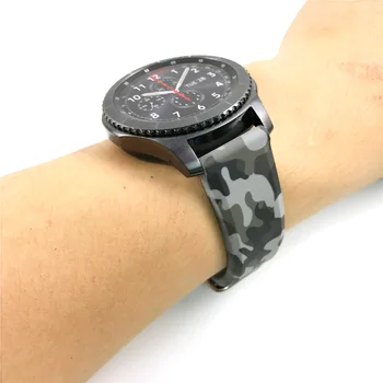 22 MM Osobné Kamufláž Remienok Silikón Watchband pre Samsung Výstroj S3 Muži/Ženy Náramok Pás pre Galaxy Sledujte 3 45mm/46 mm