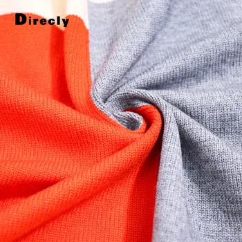 Direcly2018 nové candy farebný pulóver sveter žien bežné farby zodpovedajúce dlhý rukáv pulóver sveter jeseň dámy sveter