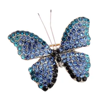 Klasické Šperky Motýľ brošne Vintage kolíky Drahokamu Jemné Brošňa pre Ženy Svadobný Dar Šaty, Doplnky, Elegantné Pin