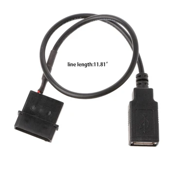 30 cm PC Interné 5V 2-Pin IDE Molex Na USB 2.0 Typu Žena Napájací Adaptér Kábel X6HA