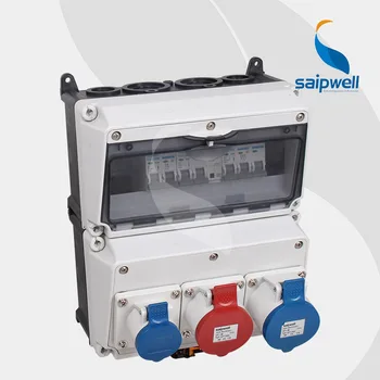 Saip/Saipwell Plastové Priemyselné energie Kombinácie Zásuvky Box rozvodné skrine elektrické Priemyselné zásuvky & plug
