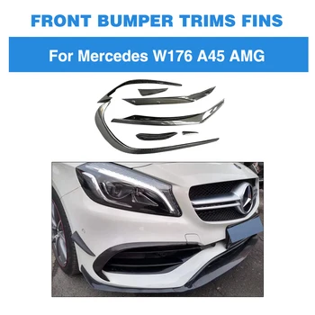 Pre Mercedes-Benz Triedy W176 A45 AMG A180 A200 Šport 2016 - 2017 Uhlíkových Vlákien Predný Nárazník Pery Blatník Výbava Air Vent