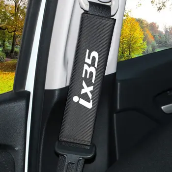 2ks/set Uhlíkových vlákien pásov Rameno Podložky zahŕňa emblémy pre hyundai ix35 Auto-styling