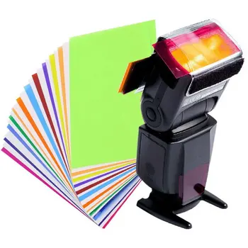 12 kusov farba karta pre Strobist Flash Gél Filter Farby, Vyváženie a difúzne Osvetlenie Pre Canon/Pre Nikon - Pre SONY-