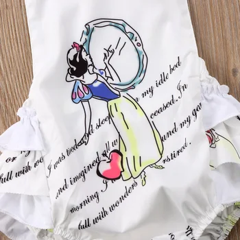 Roztomilý Novorodenca Dievča Cartoon Bez Rukávov Romper Jumpsuit Letné Oblečenie Oblečenie