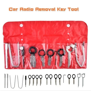 Profesionálny Automobilový O Stereo CD Prehrávač Rádio Odstránenie Kľúčov Tool Kit-20 Kusov