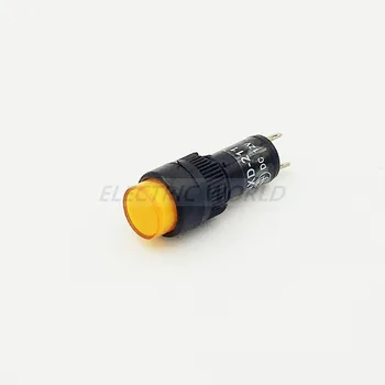 10 mm plastové svieti, nepremokavé signalizačná kontrolka č vodič 12V 24V 220v signalizačná kontrolka LED indikácia kontrolka