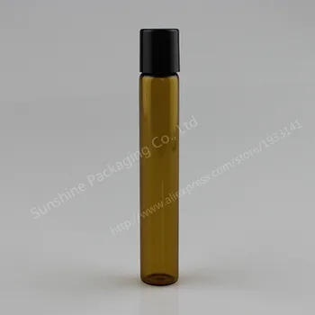 300x10ml amber prejdite na kolieskových fľaše pre esenciálne oleje roll-on naplniteľné parfum fľašu dezodorant kontajnerov s čiernym viečkom