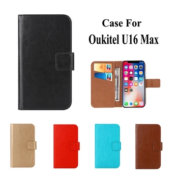 Prípad Pre Oukitel U16 Max Prípade vysoko kvalitné Čisto Farba Luxusné Flip Kožené Módne Prípade Mobilný Telefón Taška