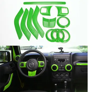 Doprava zadarmo, 12 obr Interiérové Lišty Celý Súbor Dekorácie Interiéru Výbava Auta Pre Jeep Wrangler Cab, 4 Dvere, 2011 -
