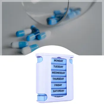 7 dní prenosné tablety poli medicíny skladovanie Organizátor Kontajner Prípade mini Tabletky Poli Medicíny Triedič Týždenný Úložný Box