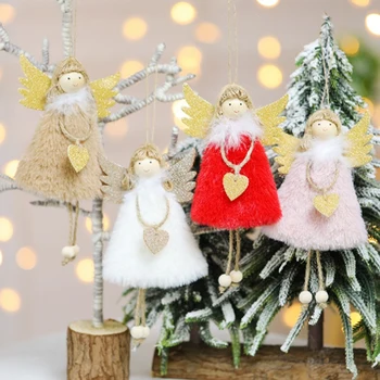 4PCS Nový Rok Visí Bábika Vianočné Výrobky Uhol snehové Vločky Tabuľka Ozdoby, Vianočné Dekorácie pre Domov Strán