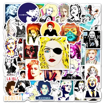 50 ks Speváčka Madonna Louise Ciccone Herec Nálepky Na Telefón, Notebook, Cestovné Batožiny v Pohode Zábavné Sexy Nálepky JDM Odtlačkový