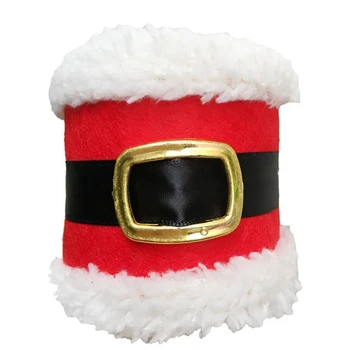 5 KS Obrúsok Krúžok Módny Santa Claus Pás Luxusný Obrúsok Zábal Stole, Výzdoba Na Vianoce