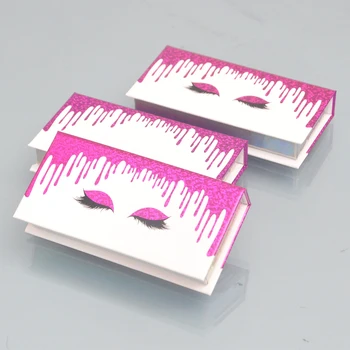 50/pack Veľkoobchod Lash Boxy Obaly Rias Box Package Vlastné Magnetické Biela Fialová Noriek Riasy make-up Skladovanie Prípade Predajcov
