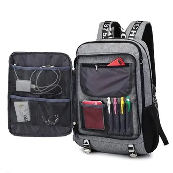 Muž Nepremokavé USB nabíjanie laptop taška Športové gymnázium cestovný batoh oxford bežné batoh bežné Pre Mužov tašky package B1-74