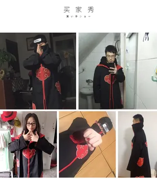 Anime Naruto Cosplay Kostým Akatsuki Plášť Uchiha Itachi Shuriken Čelo hlavový most Príslušenstvo vyhovuje Cosplay S-XXL