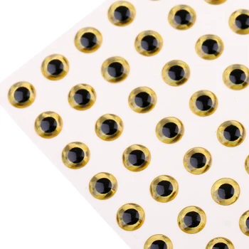 200 Kusov 3 mm Oči 3D Holografické Rybárske Lure Oči Lietať Viazanie Zlaté Červená Vyrobený z Epoxidovej Materiál