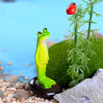 Zviera Miniatúrne Stojí Žaba Rozprávková Záhrada Domov Domy Dekorácie Mini Plavidlá Micro Terénne Dekor DIY Príslušenstvo