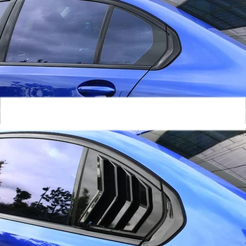 Zadné Okno Trojuholníkové Bright Black pre BMW G20 G28 2019 2020 320 3 Série Žalúzie Trojuholníkové Okno ochranný Kryt Auto