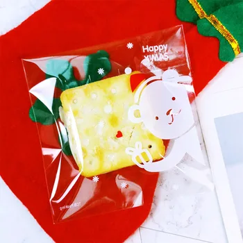 100ks/veľa Biele Matné Mydlo Cookie Celofánu Candy samolepiace Taška Červená Modrá Font anglický List Uzatvárateľnom Candy Pack Tašky