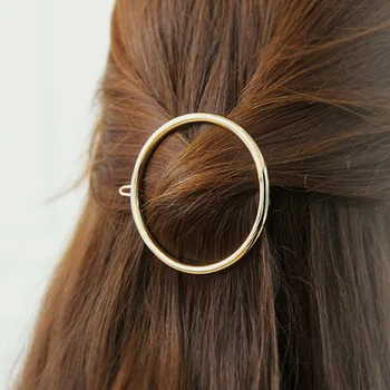 Móda Geometrické Duševné sponky do vlasov pre Dievčatá Trojuholník Mesiac Vlasy Pin Pery Kolo Star Vlasy Klip pre Ženy Barrettes Vlasy Príslušenstvo