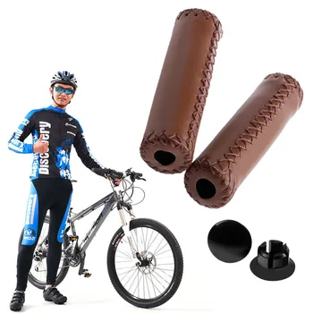 MTB, BMX Cestnej Horský Bicykel Bicykli jazda na Bicykli Stitched Kožené Riadidlá Konci Rukoväte 27RD