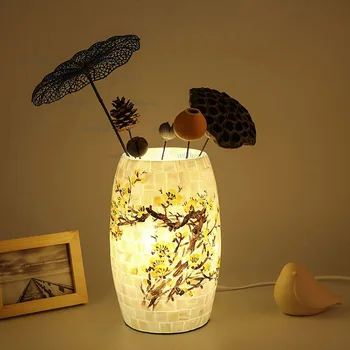 Kreatívne Shell Váza, Stolná Lampa Moderný Sklenený Stôl Svetlo Hotel V Rodine Kaviareň Štúdia Obývacia Izba Balkón Posteli Art Deco Osvetlenie