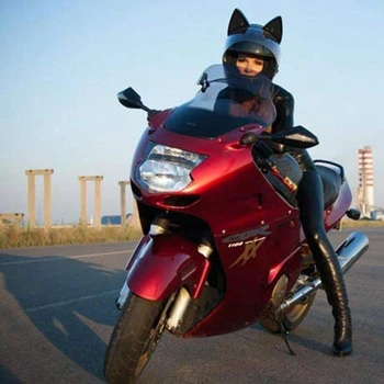 Nové Motocyklové Prilby Mužov a Žien Racing Osobnosti Štyri ročné obdobia Prilby Mačka Ucho Prilba