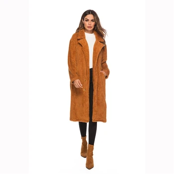 Zimný Kabát Ženy Kórejský Štýl Ženy Dámske Kabáty Plus Veľkosť Manteau Femme Dlho Flanelové Vintage Kabát Пальто Женское Abrigo Mujer