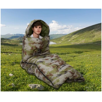 Kamufláž spací vak outdoor ultra light dospelých obálky outdoor camping jeseň spací vak duté bavlna spací vak 1-1. 8 k