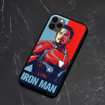 Iron Man LED Telefón Veci/Marvel pre iPhone SE 2020 11 Pro max 6 6 7 8 Plus X XS Max XR Cool fashion Hovor flash Kryt
