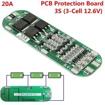 3S 20A Professional Li-ion batéria Lítiová Batéria 18650 Nabíjačku PCB BMS Ochrany Rada Pre Vŕtanie Motorových 12,6 V Lipo Bunky Modul