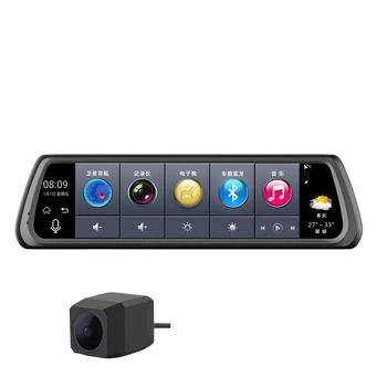 4G Android 5.1 Auta DVR 10 Palcový Dotykový Dash Cam Auto Spätné Zrkadlo Dash Fotoaparát, Dual Objektívom ADAS GPS Navigácie Wifi Nahrávač
